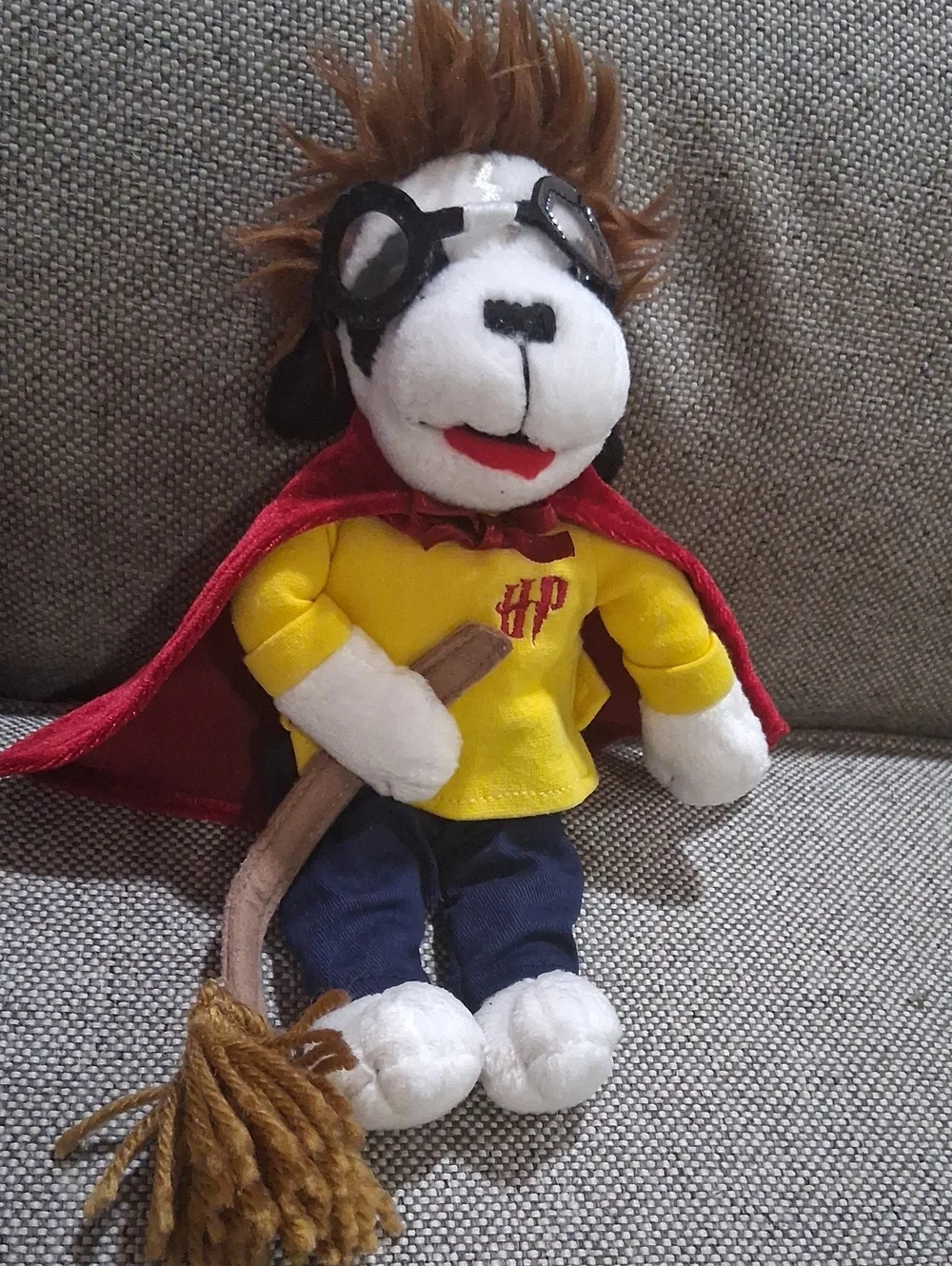 Plush Dog Toy in Yellow & Red Cape - Harry Potter